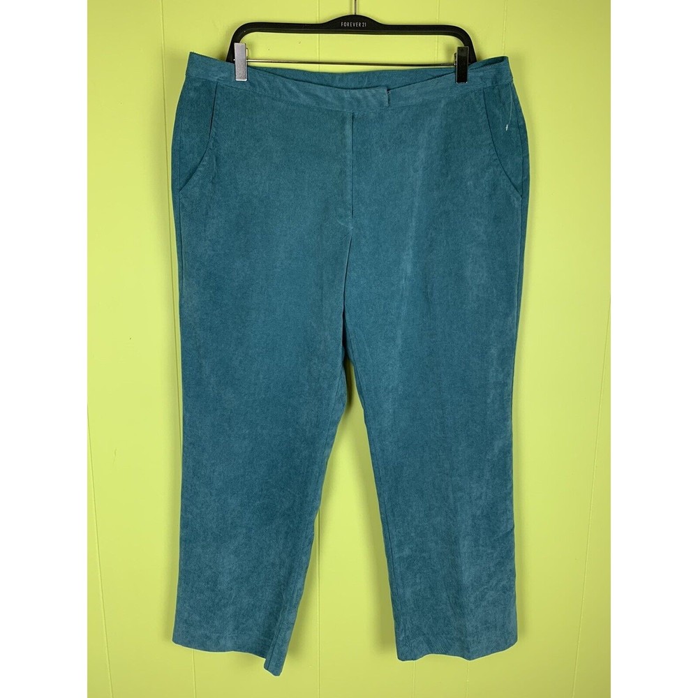 Company Collection Petite Womens Dark Aqua Dress Pants 16P Pockets